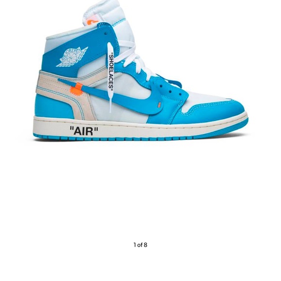 Blue and White High-Top Sneakers